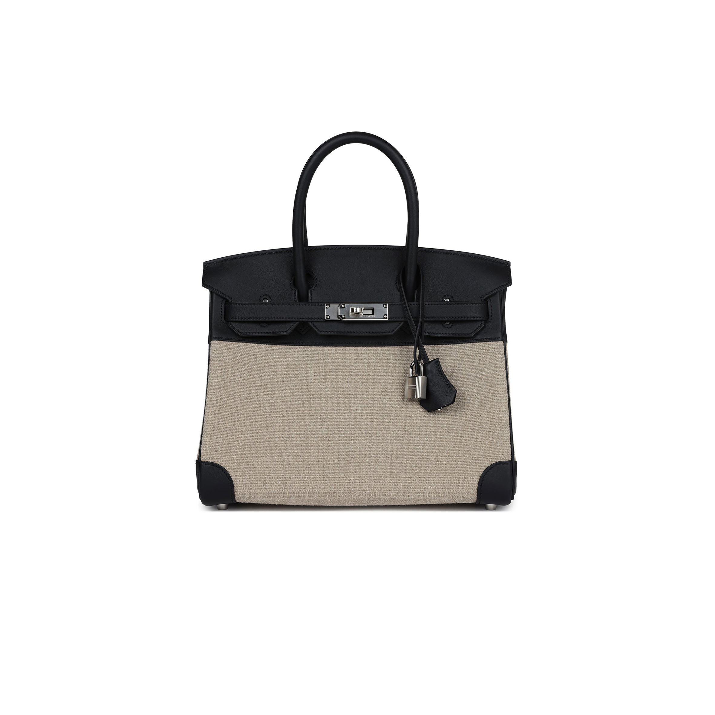 HERMES BIRKIN 35 BIVOUAC FICELLE CANVAS AND BLACK BAG 8023220073 (35*24*18cm)